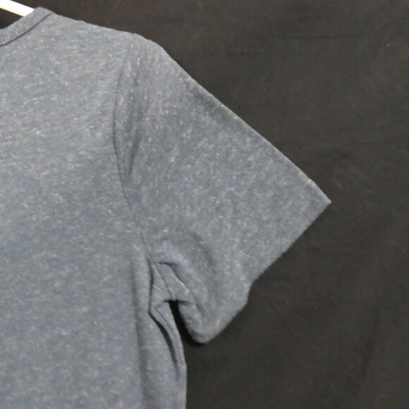 GEORGE | xs - extra small | Heather Blue Henley Short Sleeve Shirt - Picture 11 of 13